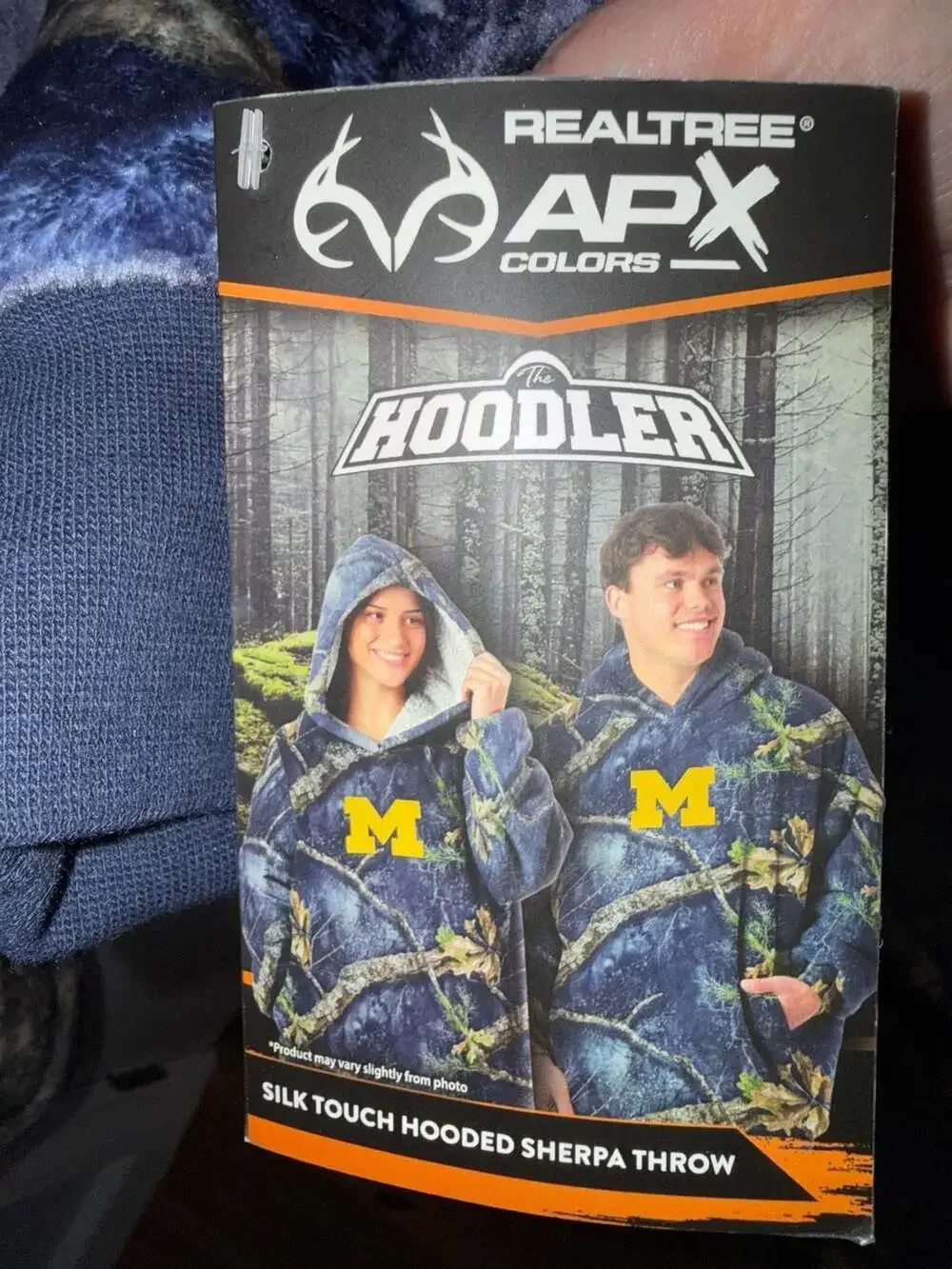 Michigan Wolverines The Hoodler Realtree APX Silk Touch Hooded Sherpa